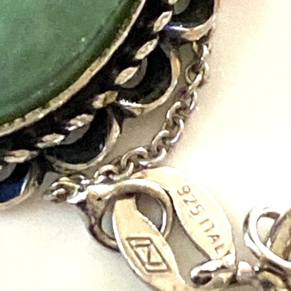 Sterling Silver Green Gemstone Necklace - Picture 9 of 9